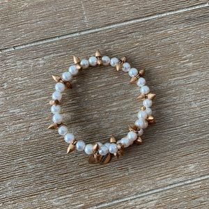 ALEX AND ANI Faux Pearl Spike Wrap Bracelet